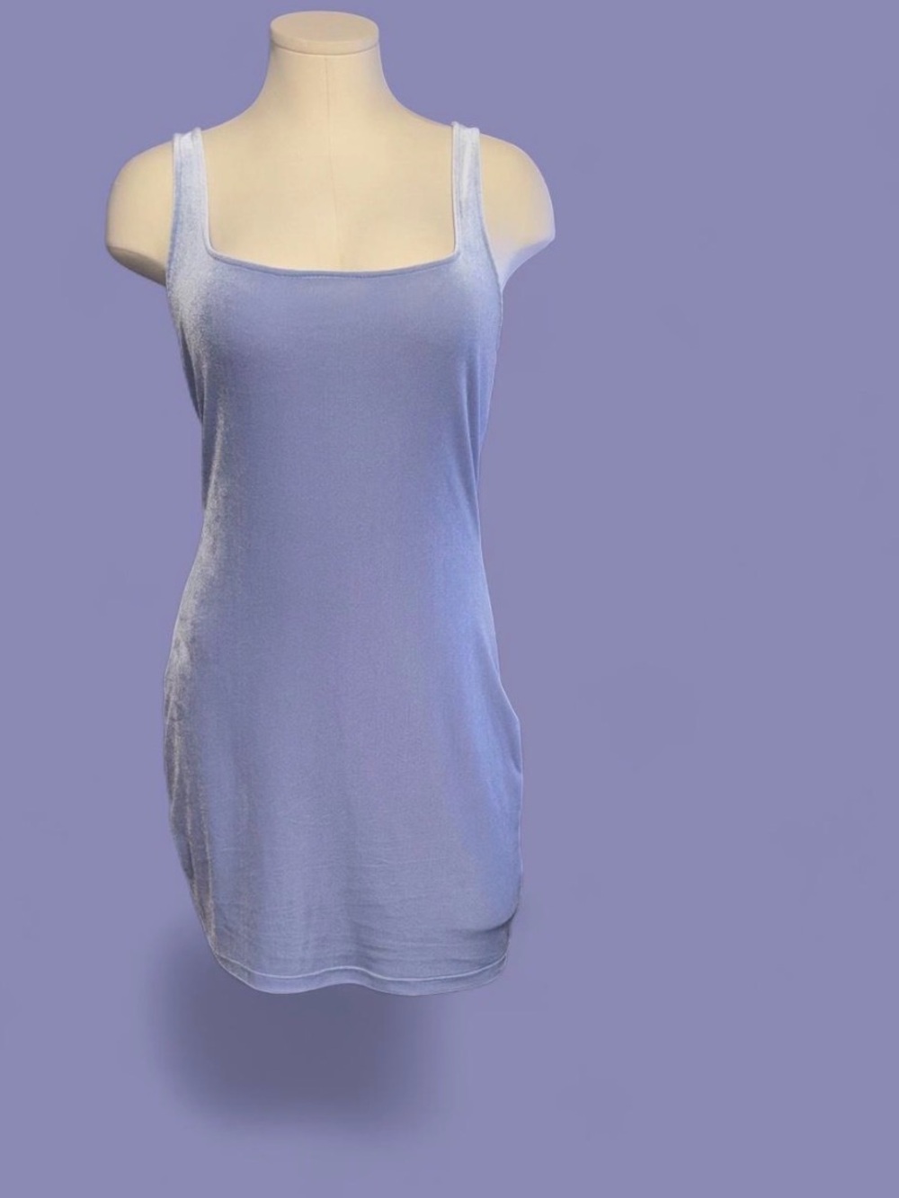 Urban Outfitters Lavender Square-Neck Mini Dress